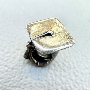 Sterling Silver Graduation Cap Slider Slide Charm Grad Prom Bead Bracelet 925
